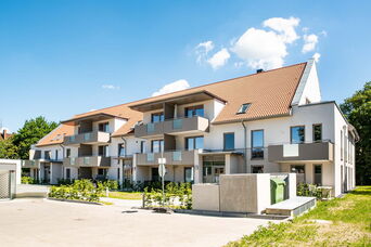 Neubau einer Wohnanlage in Lübeck, 1.+2.BA <br>Bauzeit: 2018-2022 <br>Leistungsspektrum: HOAI Phase: 2-9