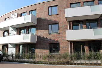 Neubau eines Mehrfamilienhauses mit 33 Wohneinheiten in Lübeck <br>Bauzeit: 2015-2016 <br>Leistungsspektrum: HOAI Phase: 1-6