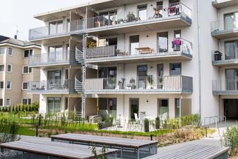 Neubau einer Wohnanlage mit 23 WE und Tiefgarage in Lübeck-Travemünde<br>Bauzeit: 2019 - 2021 <br>Leistungsspektrum: HOAI Phase: 1-9