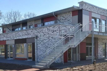 Neubau einer Kindertagesstätte in Henstedt-Ulzburg <br>Bauzeit: 2018-2020 <br>Leistungsspektrum: HOAI Phase: 1-7