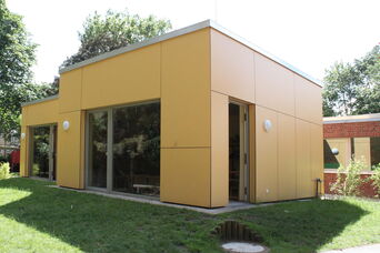 Erweiterung und Modernisierung einer Kindertagesstätte in Norderstedt<br>Bauzeit: 2016-2019 <br>Leistungsspektrum: HOAI Phase: 1-7