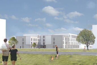 Neubau eines &#34;Boardinghouses&#34;mit<br>162 Wohneinheiten in Heide <br>Bauzeit: 2020-2021 <br>Leistungsspektrum: HOAI Phase: 1-7