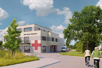 Neubau des DRK-Zentrums Kaltenkirchen<br>1. Bauabschnitt <br>Bauzeit: 05|2022 - 04|2024 <br>Leistungsspektrum: HOAI Phase: 1-9