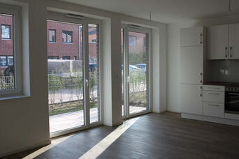 Neubau eines Mehrfamilienhauses mit 33 Wohneinheiten in Lübeck <br>Bauzeit: 2015-2016 <br>Leistungsspektrum: HOAI Phase: 1-6